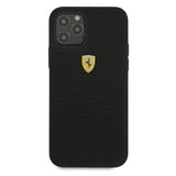 Ferrari FESPEHCP12MBK iPhone 12/12 Pro 6.1" sort/sort hardcase På sporet Perforeret