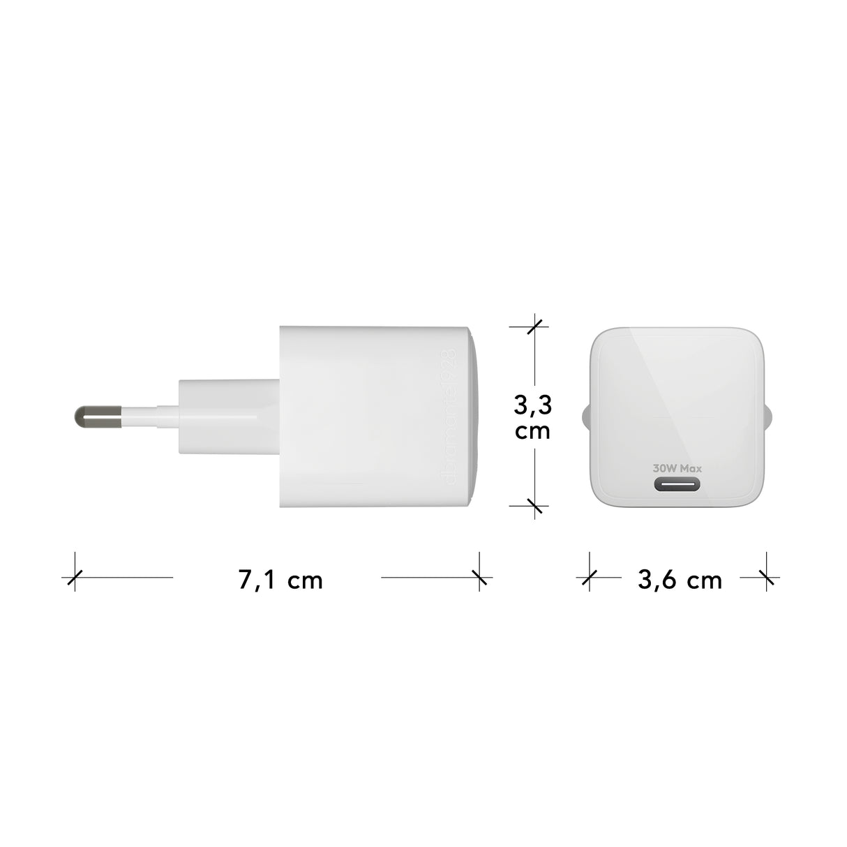 Dbramante Re-charge - Wall Charger GaN - USB-C 30W EU - White