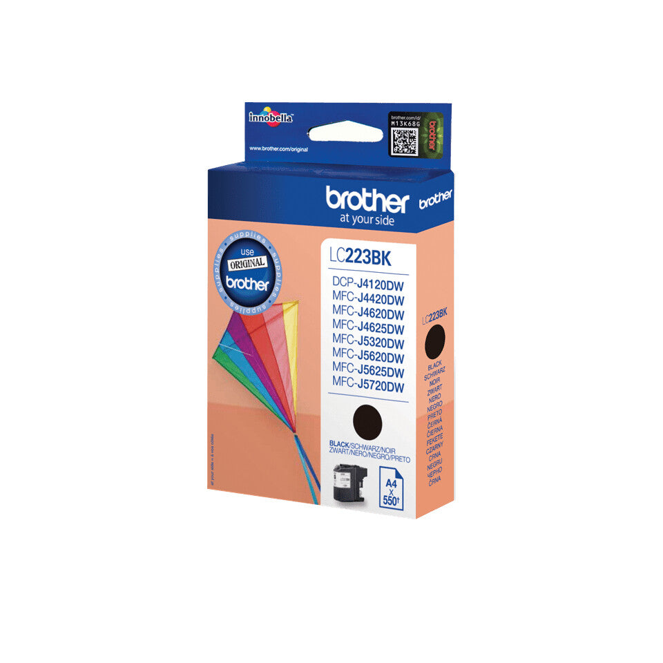 Brother LC 223BK Sort 550 sider Blæk