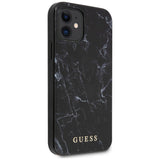 Guess GUHCP12SPCUMABK iPhone 12 mini 5,4′′ sort/sort hardcase Marmor