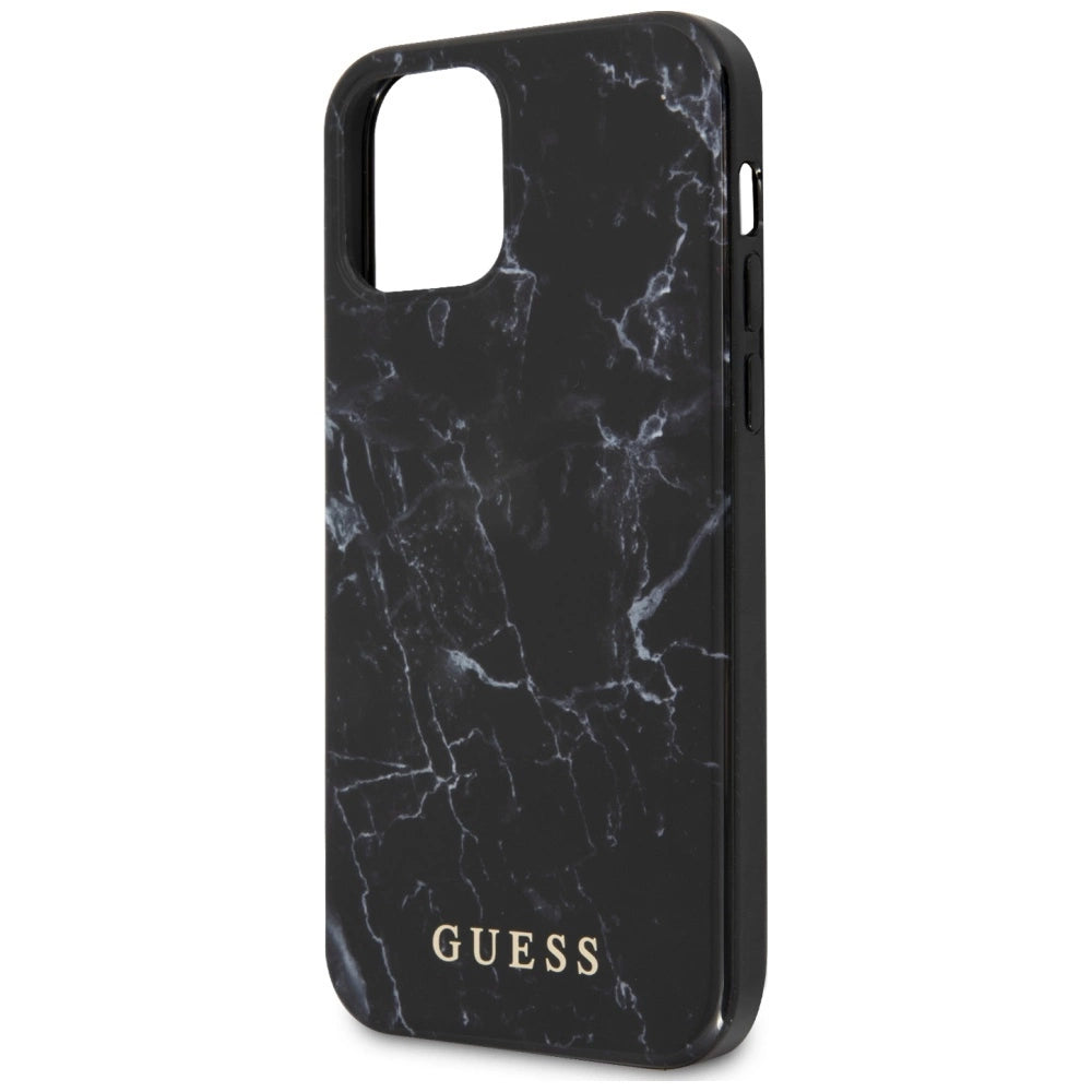 Guess GUHCP12SPCUMABK iPhone 12 mini 5,4′′ sort/sort hardcase Marmor