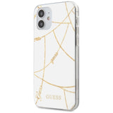 Guess GUHCP12SPCUCHWH iPhone 12 mini 5.4" hvid/hvid hardcase Gold Chain Collection