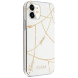 Guess GUHCP12SPCUCHWH iPhone 12 mini 5.4" hvid/hvid hardcase Gold Chain Collection