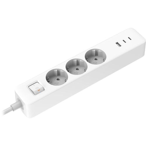 Xiaomi Power Strip 2C1A (3 stikkontakter, 2 USB, 1 Type-C) 1,4 m, hvid EU BHR07UKEU