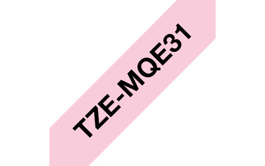 Brother TZEMQE31 etiketbånd Sort på pink TZe