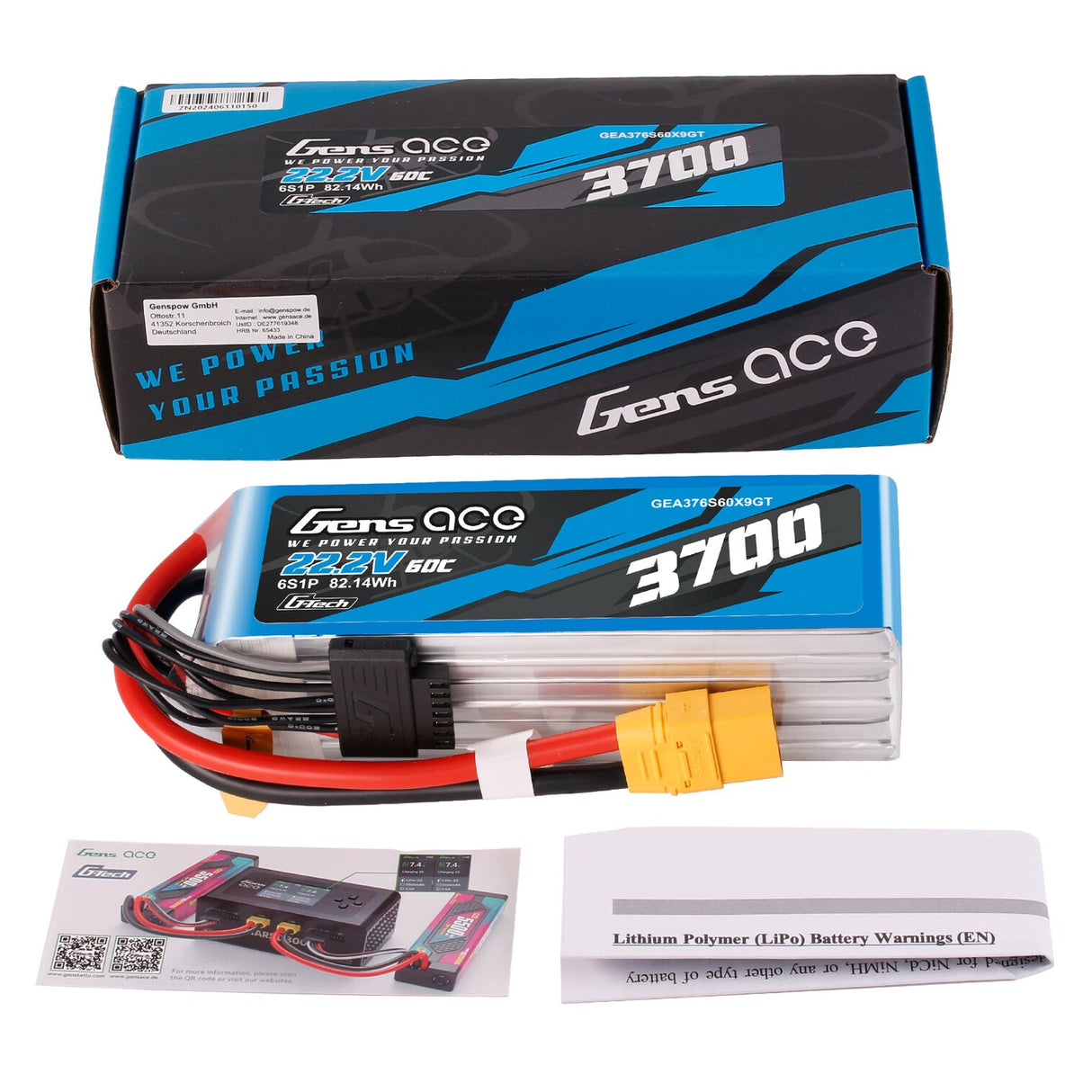 Gens ace GEA376S60X9GT Radio-kontrolleret (RC) model dele og tilbehør Batteri
