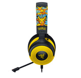 Razer Kraken V4 X Pokemon Headset Ledningsført Spil USB Type-C / USB Type-A Sort, Gul