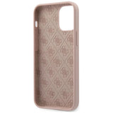Guess GUHCP12SLSLMGLP iPhone 12 mini 5.4" lyserød/lyserød hardcase Silicone Script Gold Logo