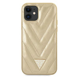 Guess GUHCP12SPUVQTMLBE iPhone 12 mini 5.4 guld/guld hardcase V-Quilted Collection