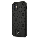 Mercedes MEHCP12SMULBK iPhone 12 mini 5,4" sort/sort hardcase Wave Line