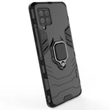 Ring Armor Case Kickstand Tough Rugged Cover til Samsung Galaxy A42 5G sort