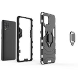 Ring Armor Case Kickstand Tough Rugged Cover til Samsung Galaxy A42 5G blå