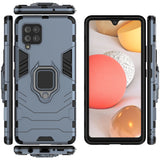 Ring Armor Case Kickstand Tough Rugged Cover til Samsung Galaxy A42 5G blå