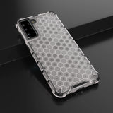Honeycomb Case armor cover med TPU Bumper til Samsung Galaxy S21+ 5G (S21 Plus 5G) gennemsigtig