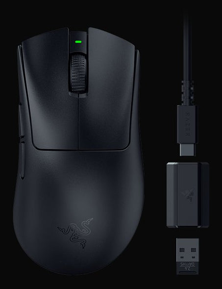 Razer DeathAdder V3 HyperSpeed Optisk Trådløs Kablet Sort