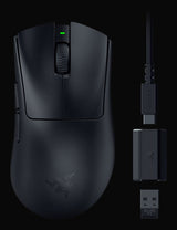 Razer DeathAdder V3 HyperSpeed Optisk Trådløs Kablet Sort