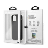 Etui BMW BMHCP12SSILBK iPhone 12 mini 5,4" sort/sort hårdkasse Silikon Signatur