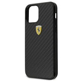 Ferrari FERCAHCP12SBK iPhone 12 mini 5.4" sort/sort hardcase On Track Real Carbon