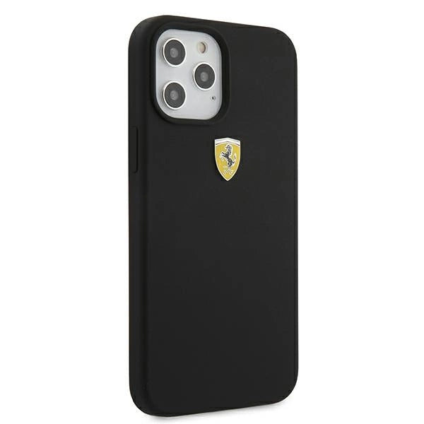 Ferrari FESSIHCP12LBK iPhone 12 Pro Max 6.7" sort/sort hardcase On Track Silicone