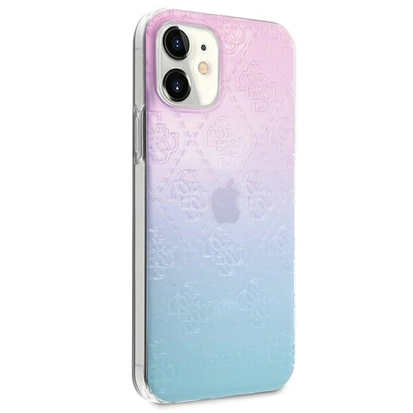 Guess GUHCP12S3D4GGBP iPhone 12 mini 5.4" blå-rosa/blå-rosa hardcase 4G 3D Pattern Collection