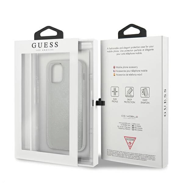 Guess GUHCP12S3D4GTR iPhone 12 mini 5.4" gennemsigtig hardcase 4G 3D Pattern Collection