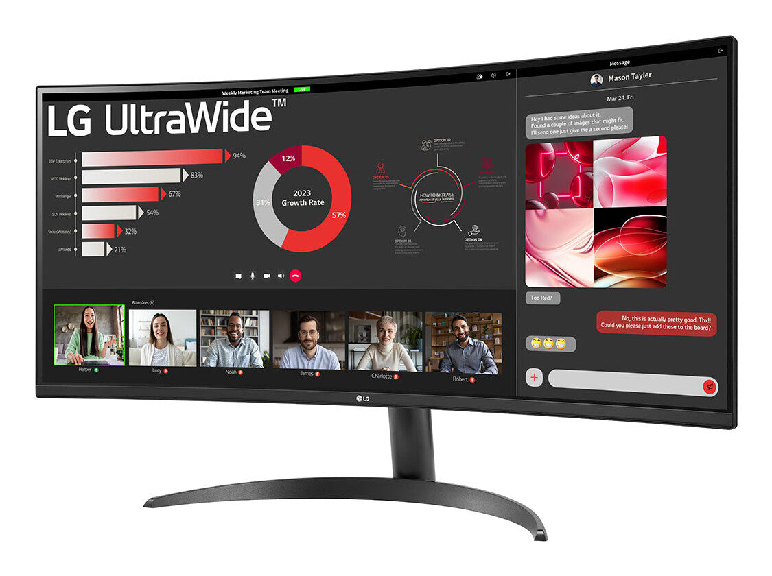 LG 34WR50QK-B computerskærm 86,4 cm (34") 3440 x 1440 pixel Wide Quad HD Sort