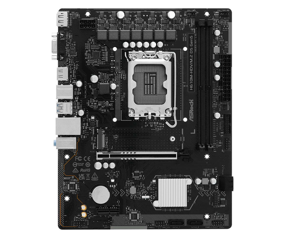 ASRock H610M-HDV/M.2 D5 Gen5 mATX LGA1700
