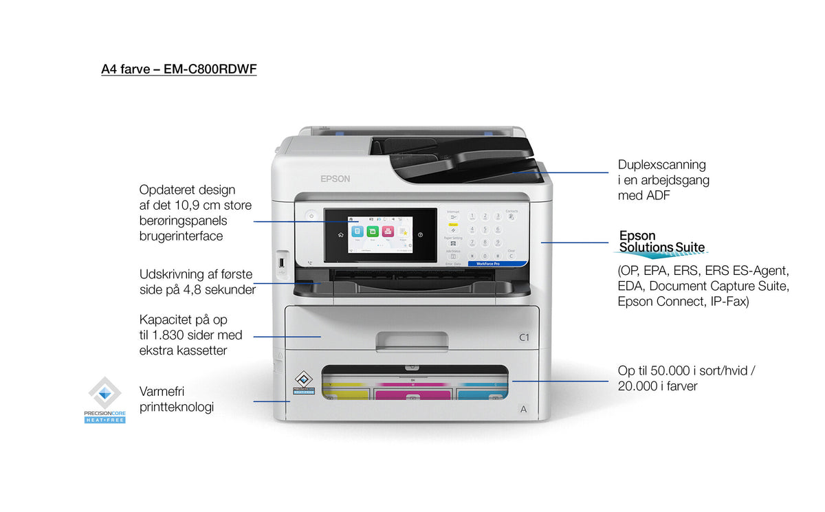 Epson WorkForce Pro EM-C800RDWF Printer