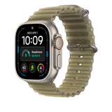 Apple Ocean-rem i halvtransparent tanggrøn, 49 mm - i farven naturligt titanium
