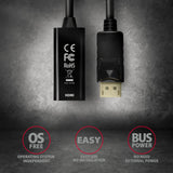 Axagon RVD-HI14N videokabel adapter 0,18 m DisplayPort HDMI Sort
