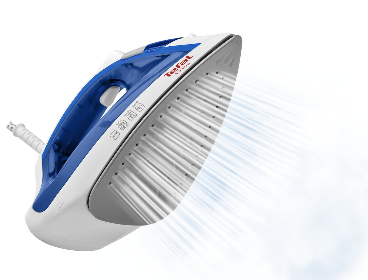 Tefal Virtuo FV1711 Dampstrygejern Durilium strygesål 1800 W Violet, Hvid