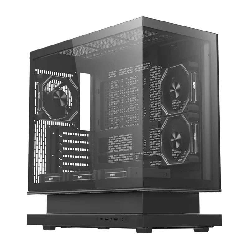 Computerkasse DarkFlash F1 + 6 Ventilatorer (sort)