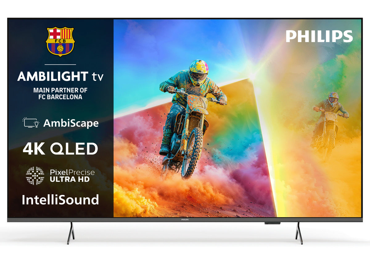 Philips 55PQS8501/12 | 4K QLED Ambilight TV | 55 | Smart TV | Titan OS | UHD | Black