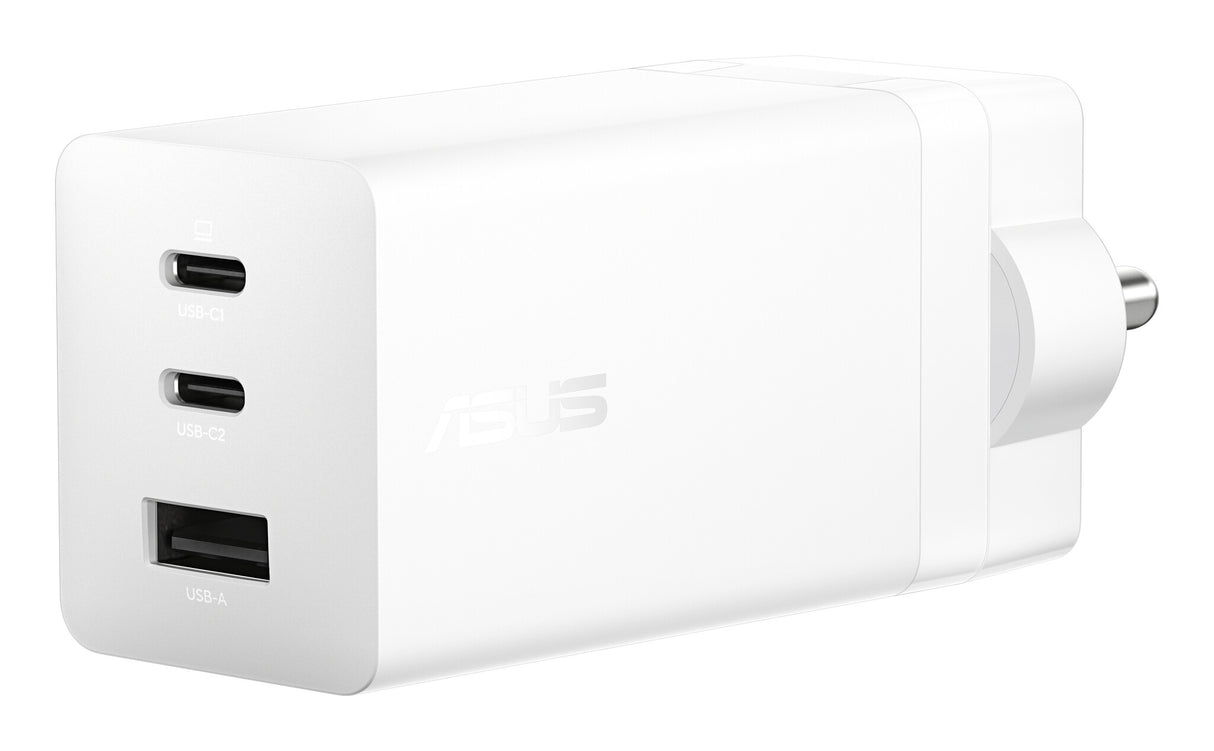 ASUS 100W USB-C GaN Charger Universel Hvid Vekselstrøm Hurtig opladning Indendørs