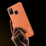 Dux Ducis Yolo elegant kuffert lavet af blødt TPU og PU læder til Samsung Galaxy M30s orange