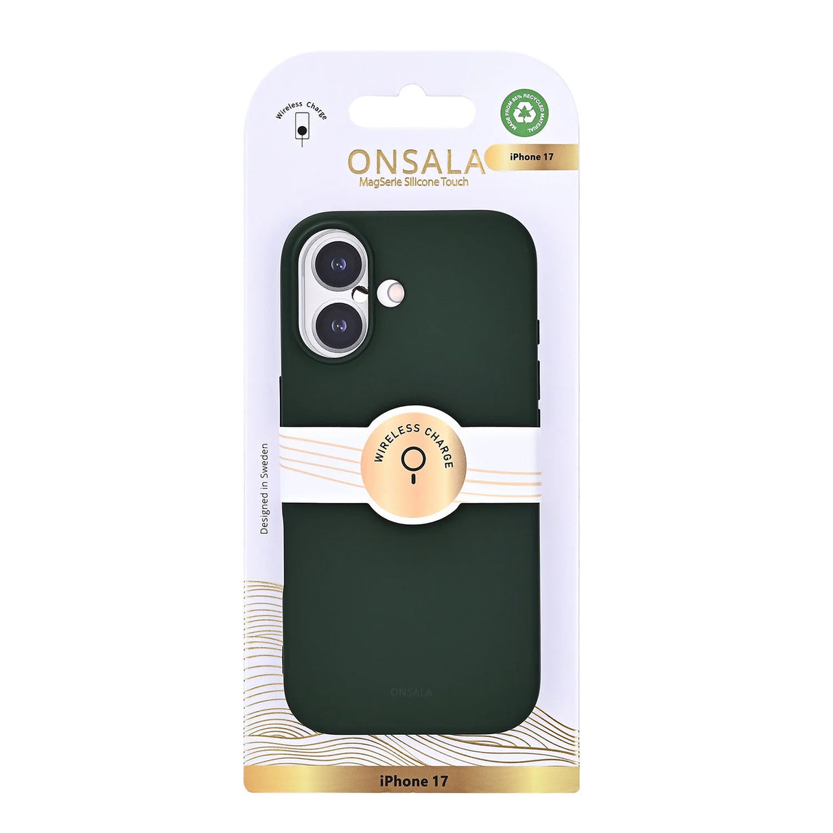 Mobilcover med Silikone Feel Olive Green - iPhone 17