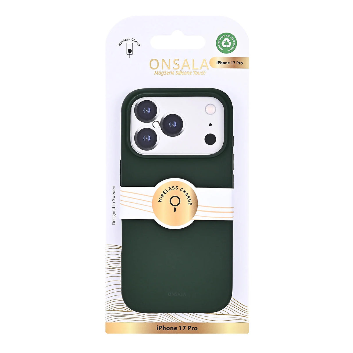 Mobilcover med Silikone Feel Olive Green - iPhone 17 Pro