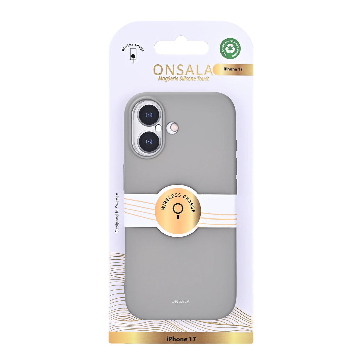 Mobilcover med Silikone Feel Concrete - iPhone 17