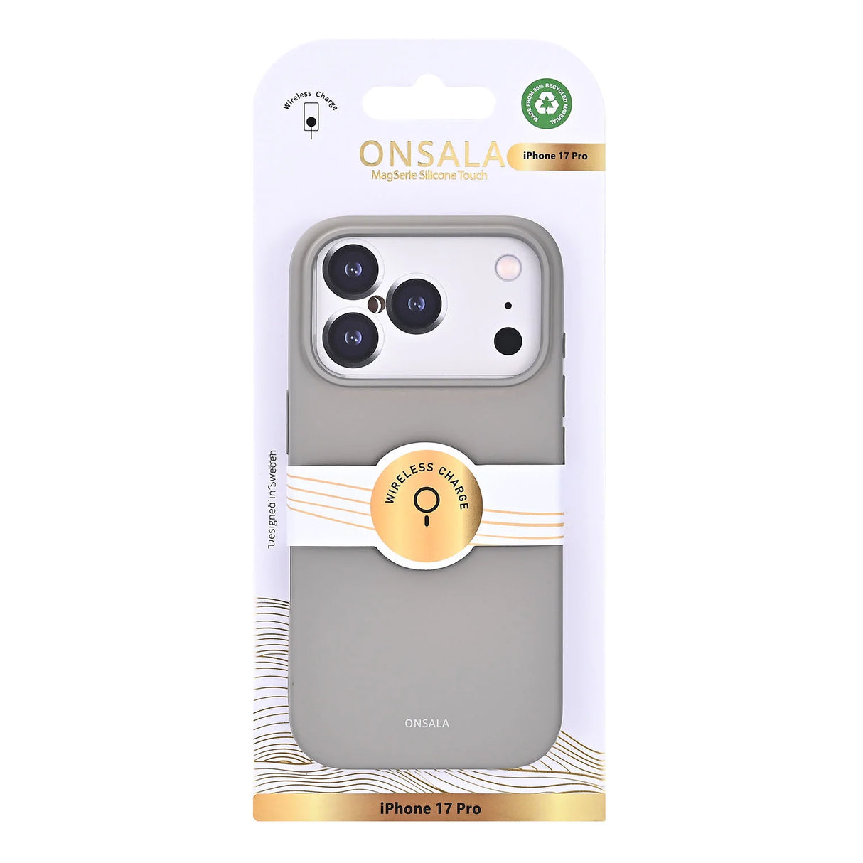 Mobilcover med Silikone Feel Concrete - iPhone 17 Pro
