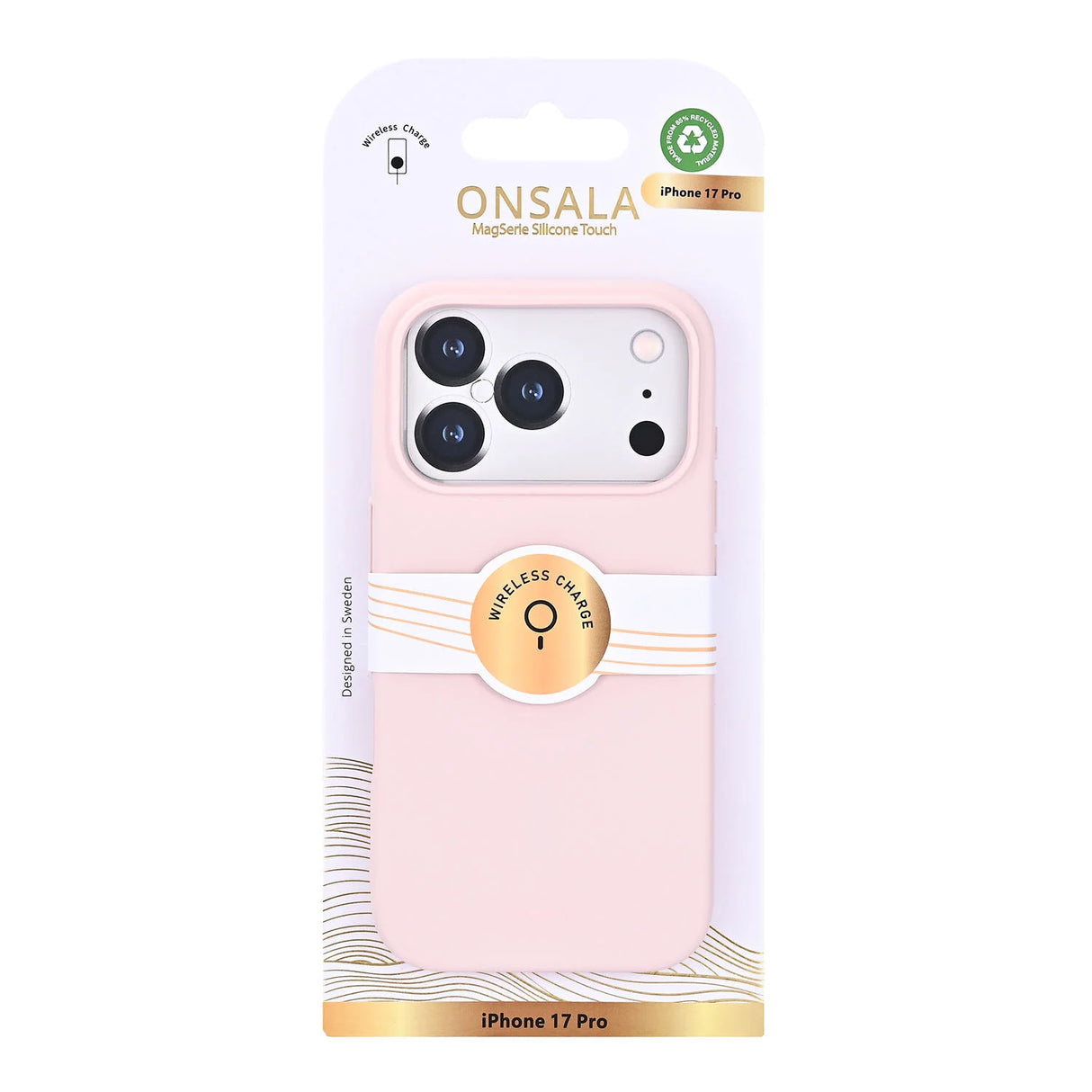 Mobilcover med Silikone Feel Chalk Pink - iPhone 17 Pro