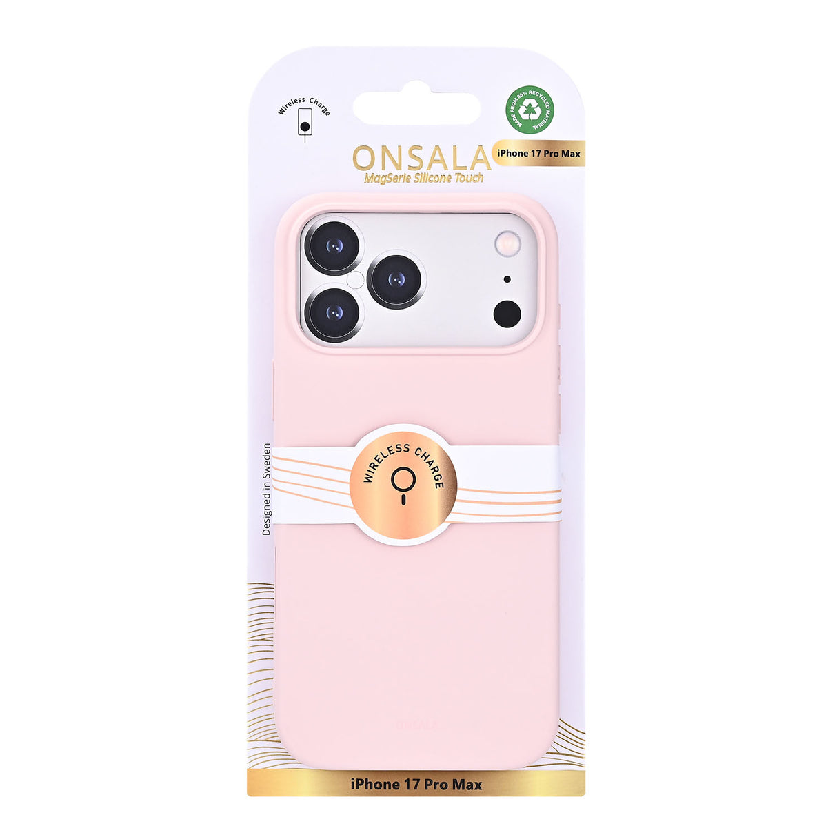 Mobilcover med Silikone Feel Chalk Pink - iPhone 17 Pro Max