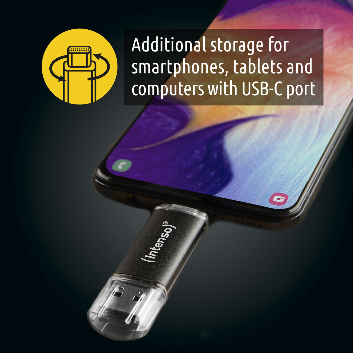 Intenso Twist Line USB-nøgle 128 GB USB Type-A / USB Type-C 3.2 Gen 1 (3.1 Gen 1) Anthracit