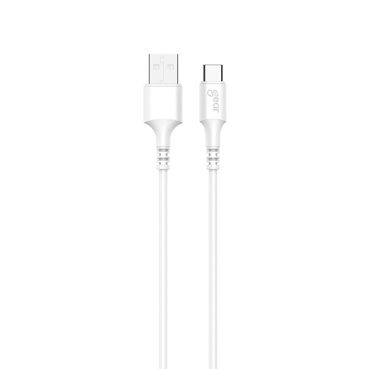 Gear Charging Cable Usb A Usb C 2.0 1,0m Gen2 Rundt Kabel Hvid