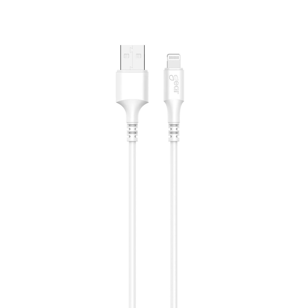 Gear Ladekabel Lightning To Usb A 0,3m Mfi Rundt Kabel Hvid