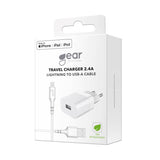 Gear Lader 220 V 1x Usb A 2,4 A Hvid Lightning Kabel 1m Mfi C89