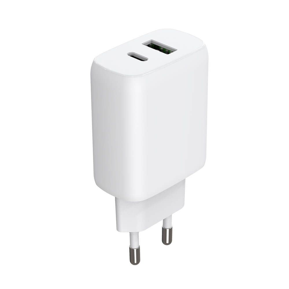 Gear Charger 220 V 1x Usb C + 1x Usb A Pd/Pps 30 W + 18 W Qc White