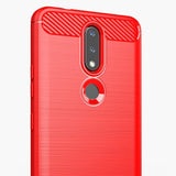 Carbon Case Flexible Cover TPU Case til Nokia 2.4 sort