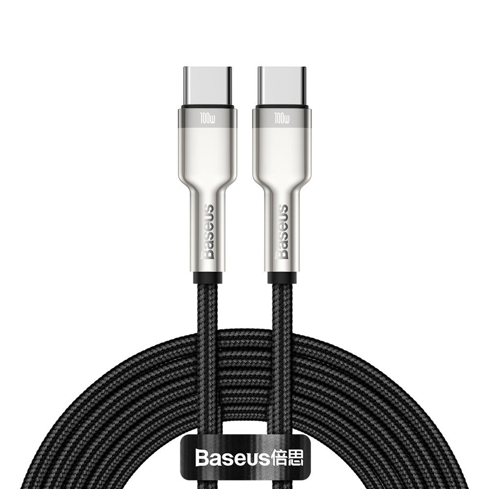 Baseus Cafule Series Metal Data USB-C / USB-C PD QC SCP 100W 5A 2 m kabel - sort