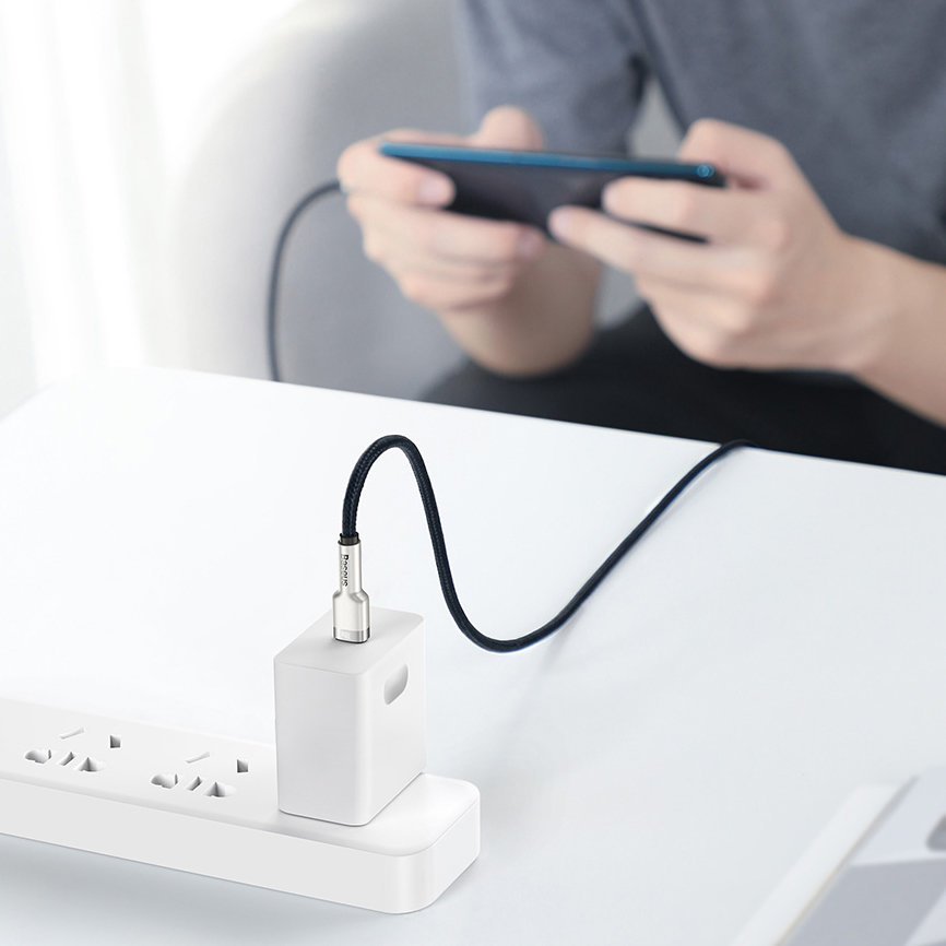 Baseus Cafule Series Metal Data USB-C / USB-C PD QC SCP 100W 5A 2 m kabel - sort