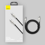Baseus Cafule Series Metal Data USB-C / USB-C PD QC SCP 100W 5A 2 m kabel - sort